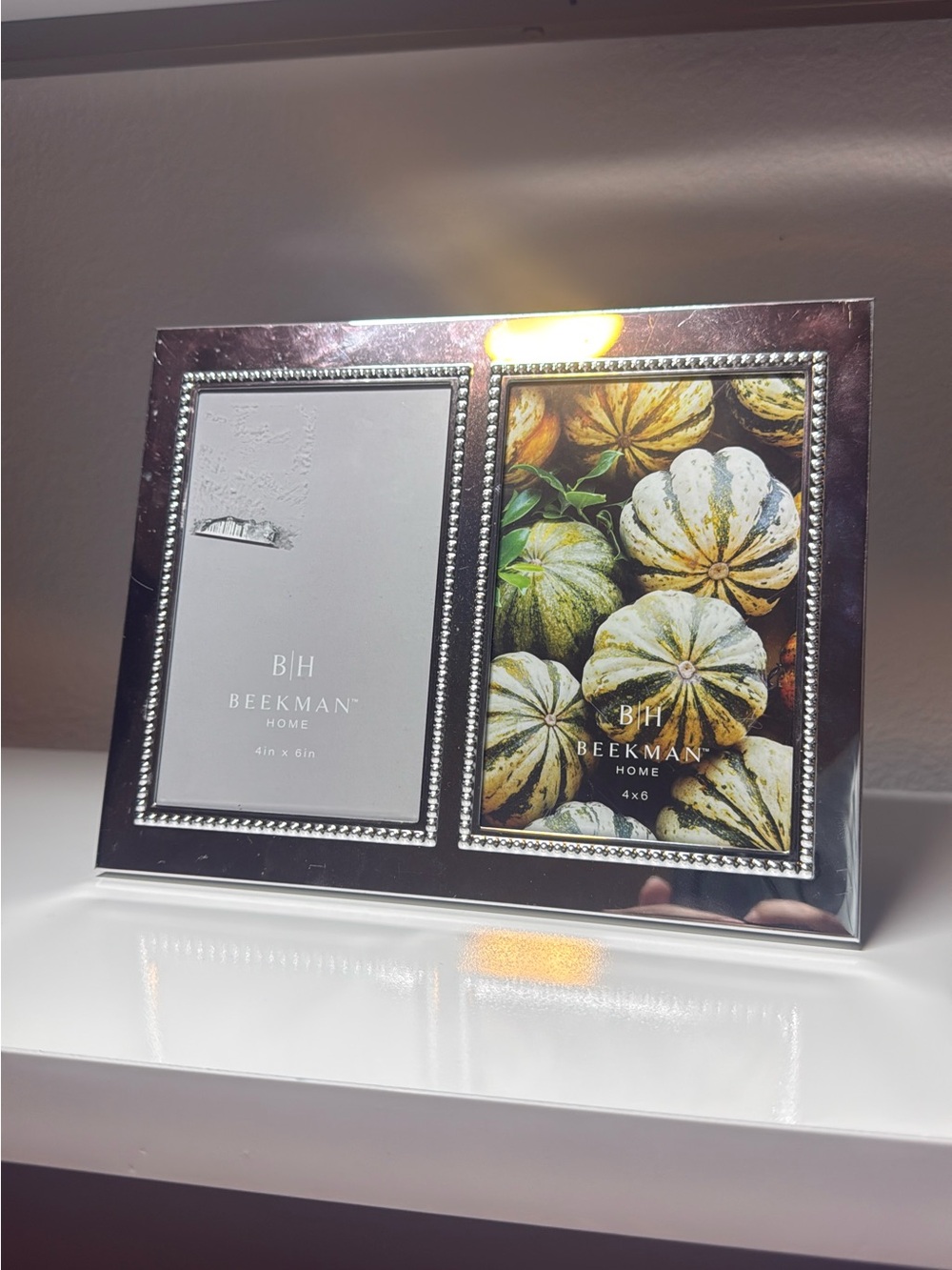 Double Picture Frame - Silver